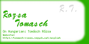 rozsa tomasch business card