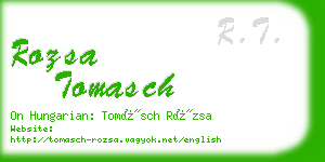 rozsa tomasch business card